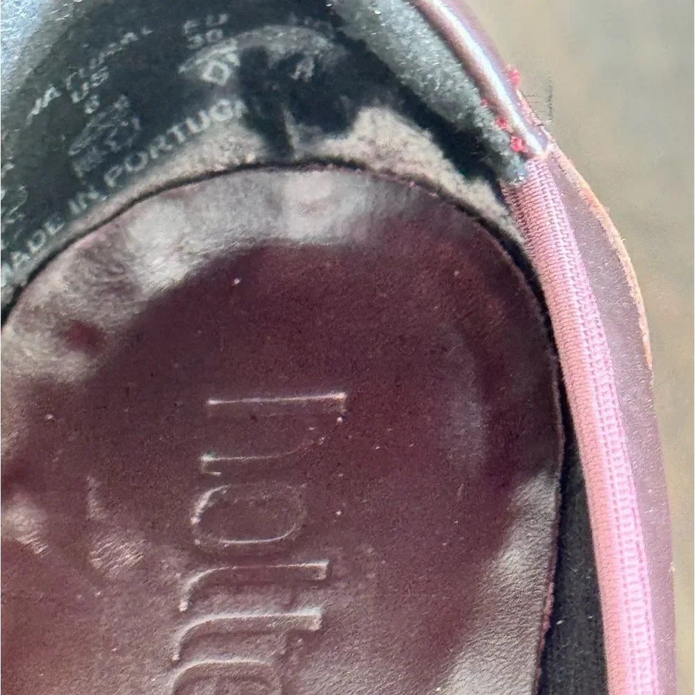 Hotter Leather Ballet Flats Plum Purple Comfort Size US 8